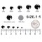 MEIBITE 6796PCS Shiny Black Hotfix Rhinestones Crystal Stones Glass for Fabric Clothes Shirts Sparkly Flat Back Round with Tweezers and Picking Pen (SS6~SS30 Set)